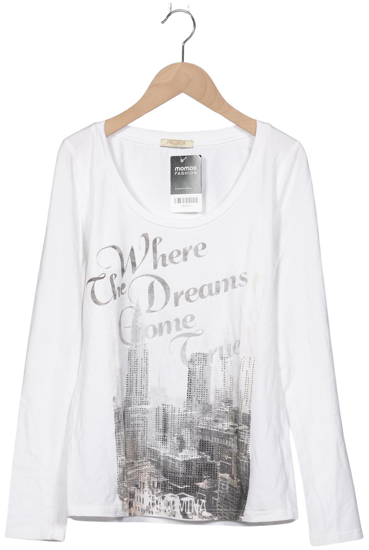 

Fracomina Damen Langarmshirt, weiß, Gr. 42