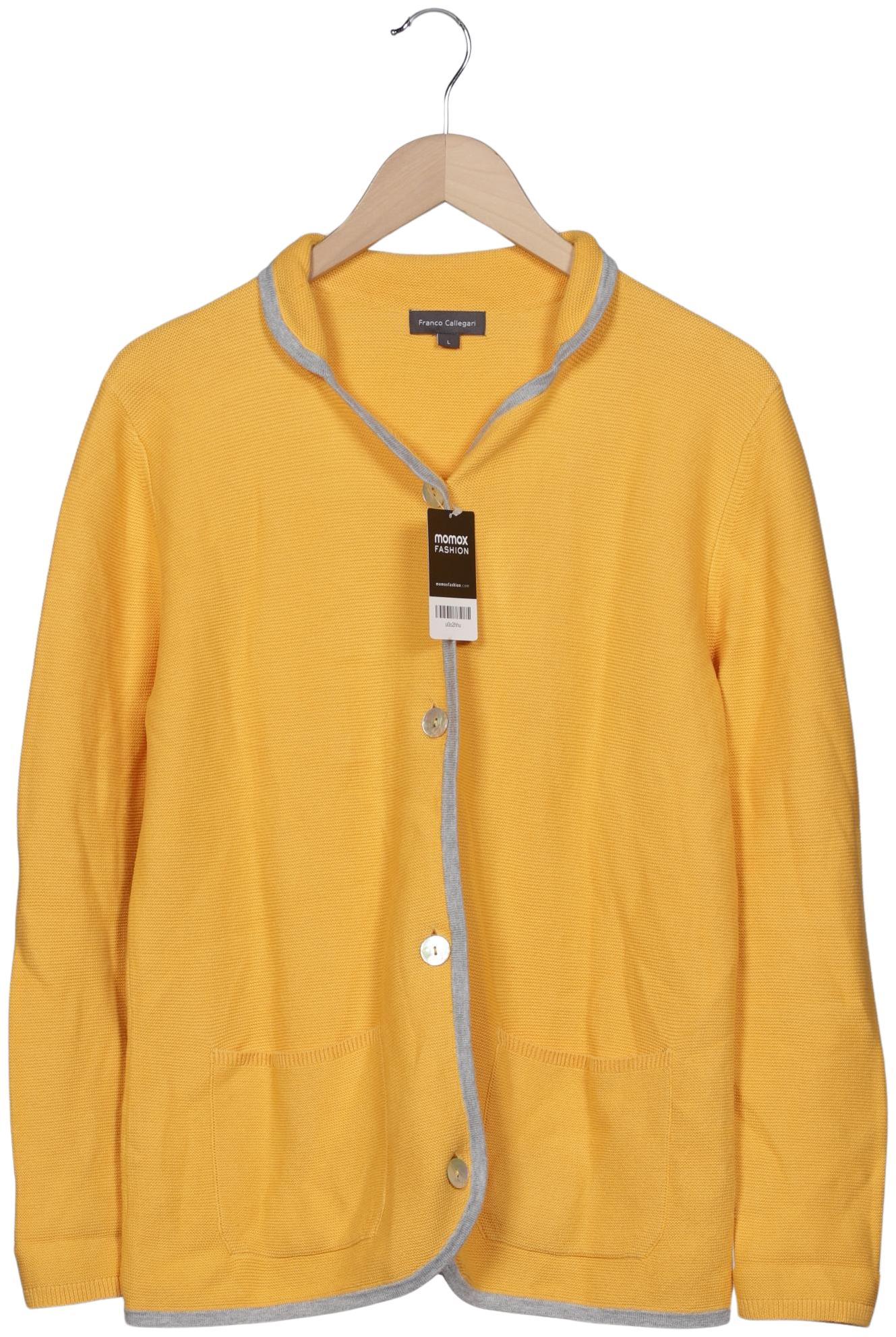 

Franco Callegari Damen Strickjacke, gelb, Gr. 42