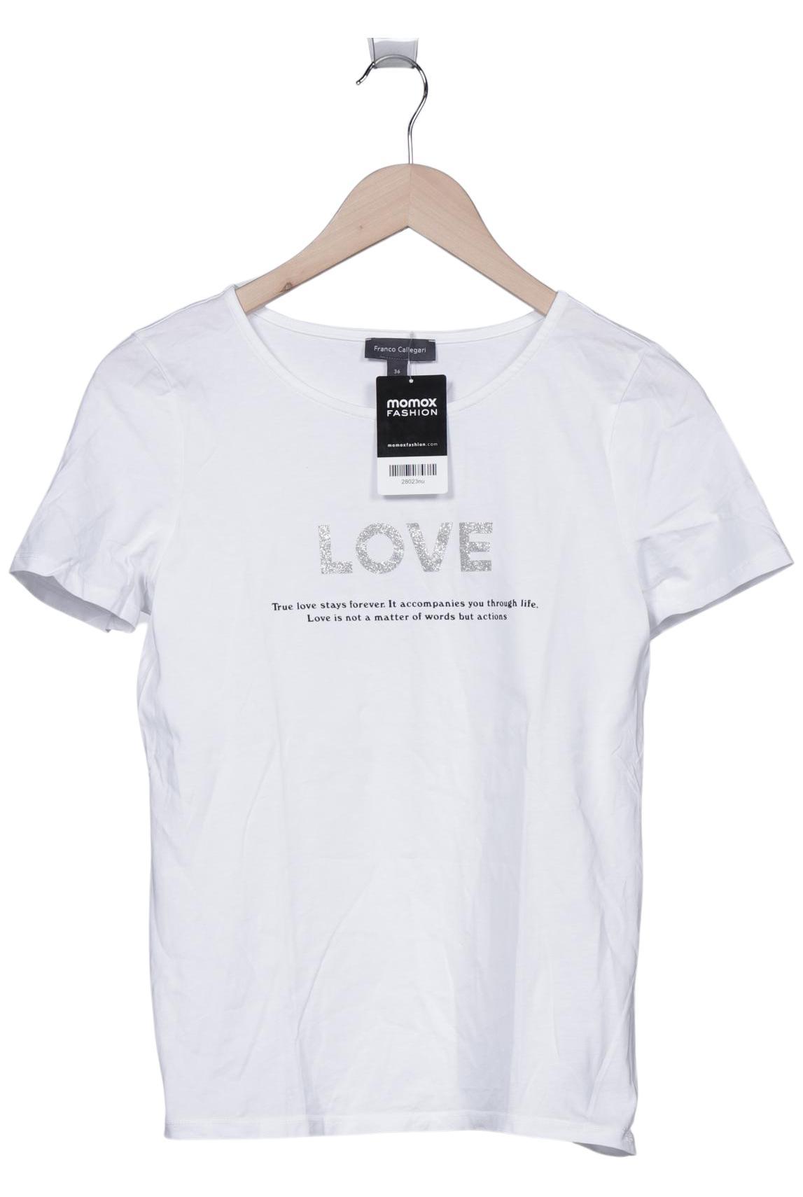 

Franco Callegari Damen T-Shirt, weiß, Gr. 36