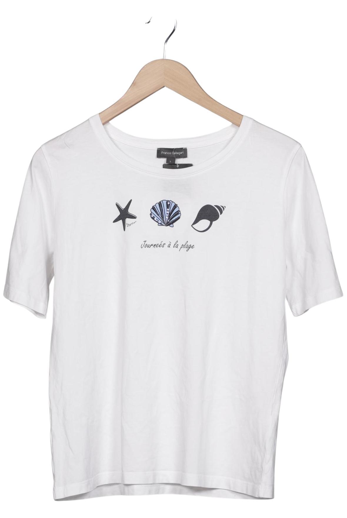 

Franco Callegari Damen T-Shirt, weiß, Gr. 42