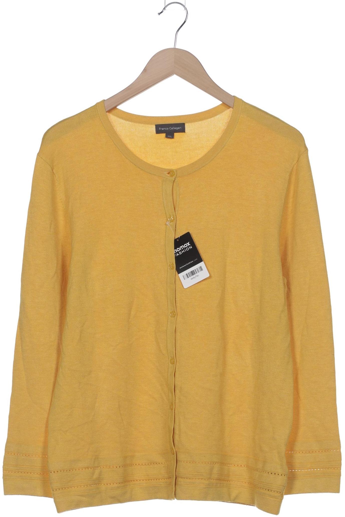 

Franco Callegari Damen Strickjacke, gelb, Gr. 46