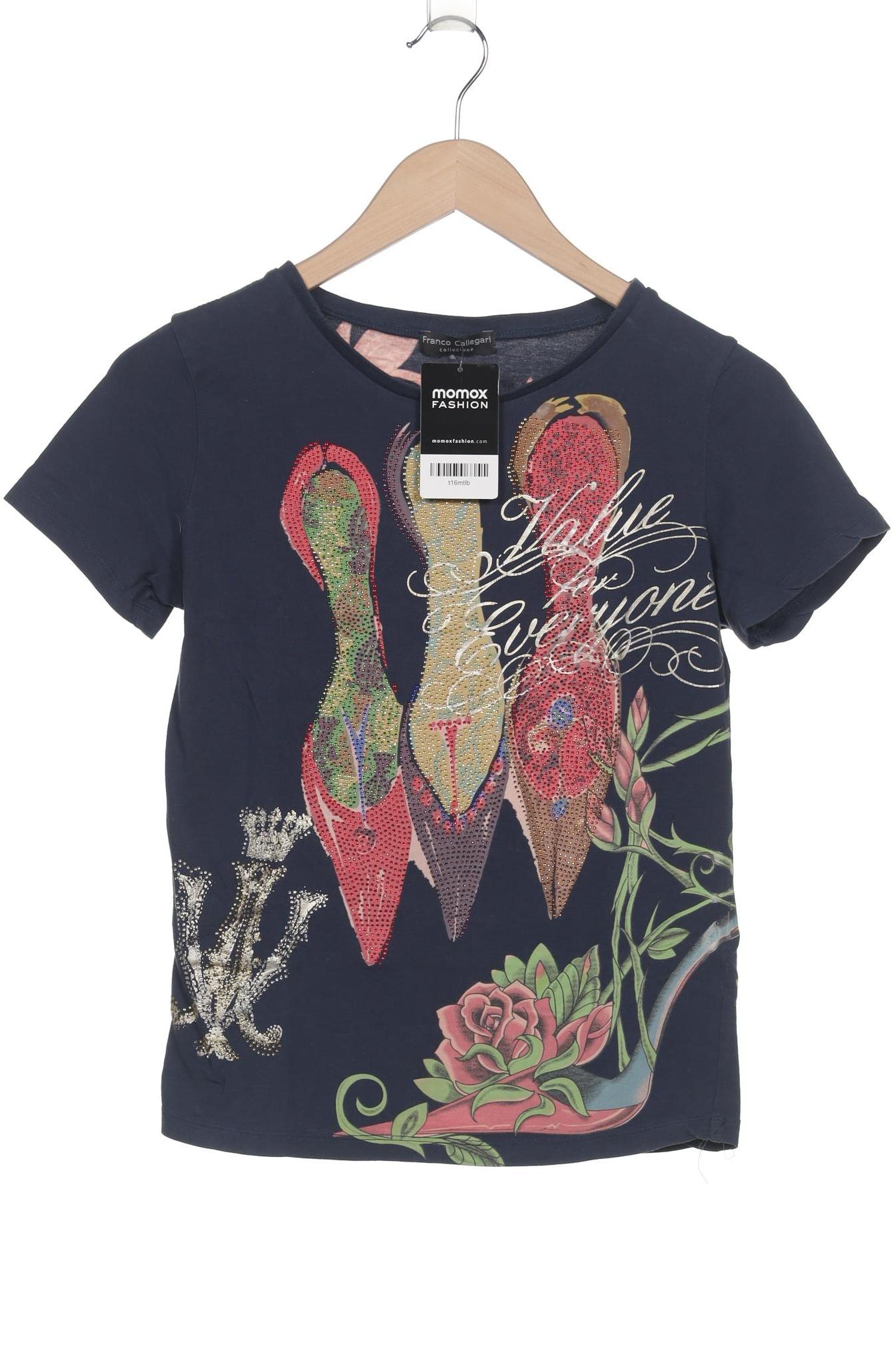 

Franco Callegari Damen T-Shirt, marineblau, Gr. 36