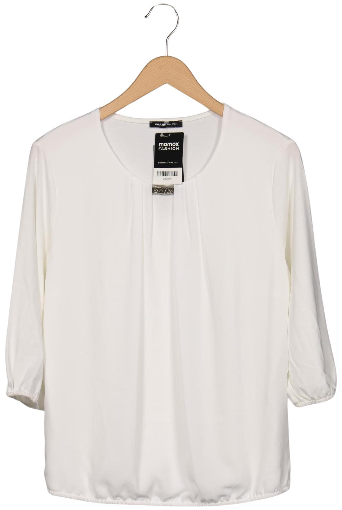 

Frank Walder Damen Langarmshirt, weiß, Gr. 42
