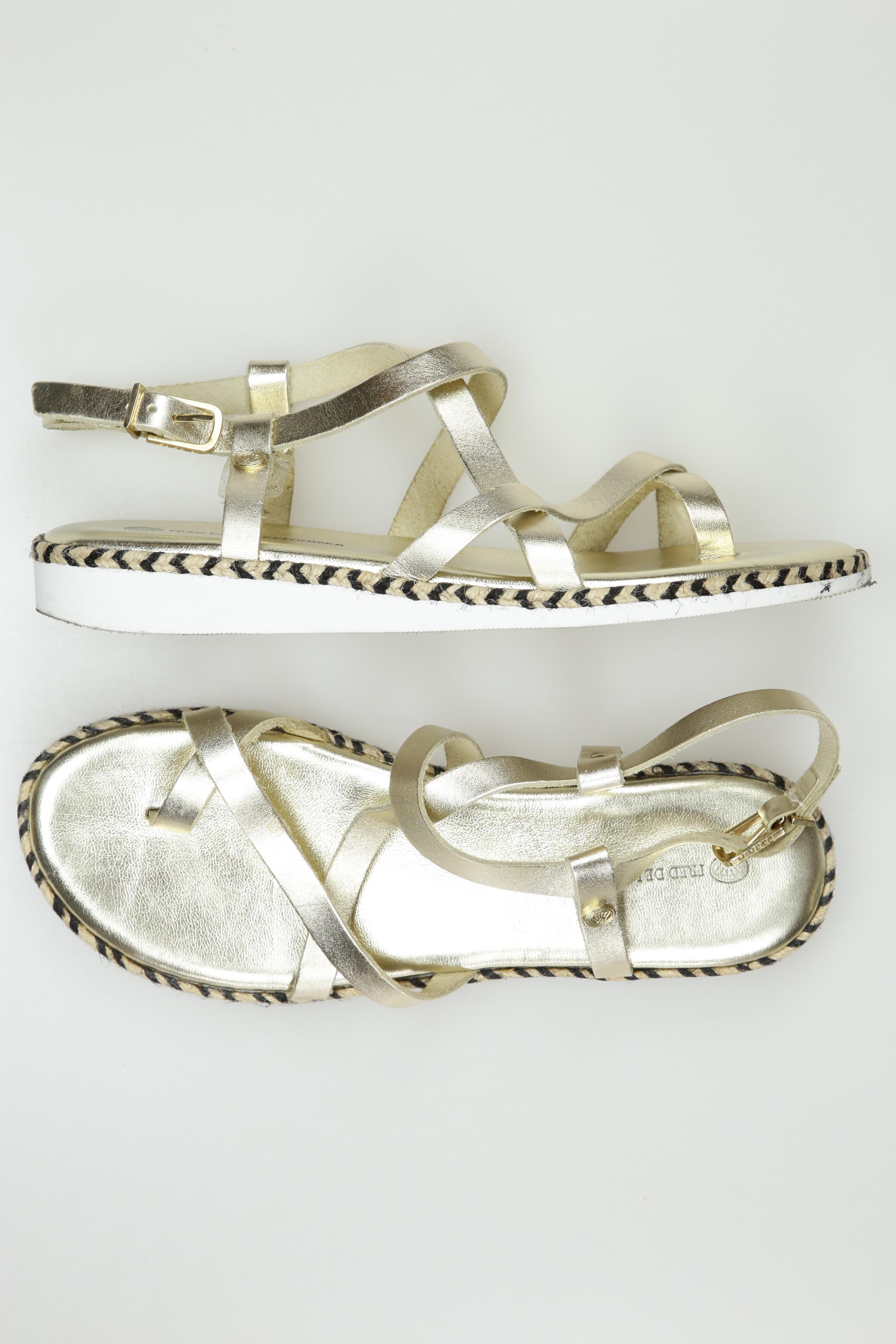 

Fred DE LA Bretoniere Damen Sandale, gold, Gr. 39