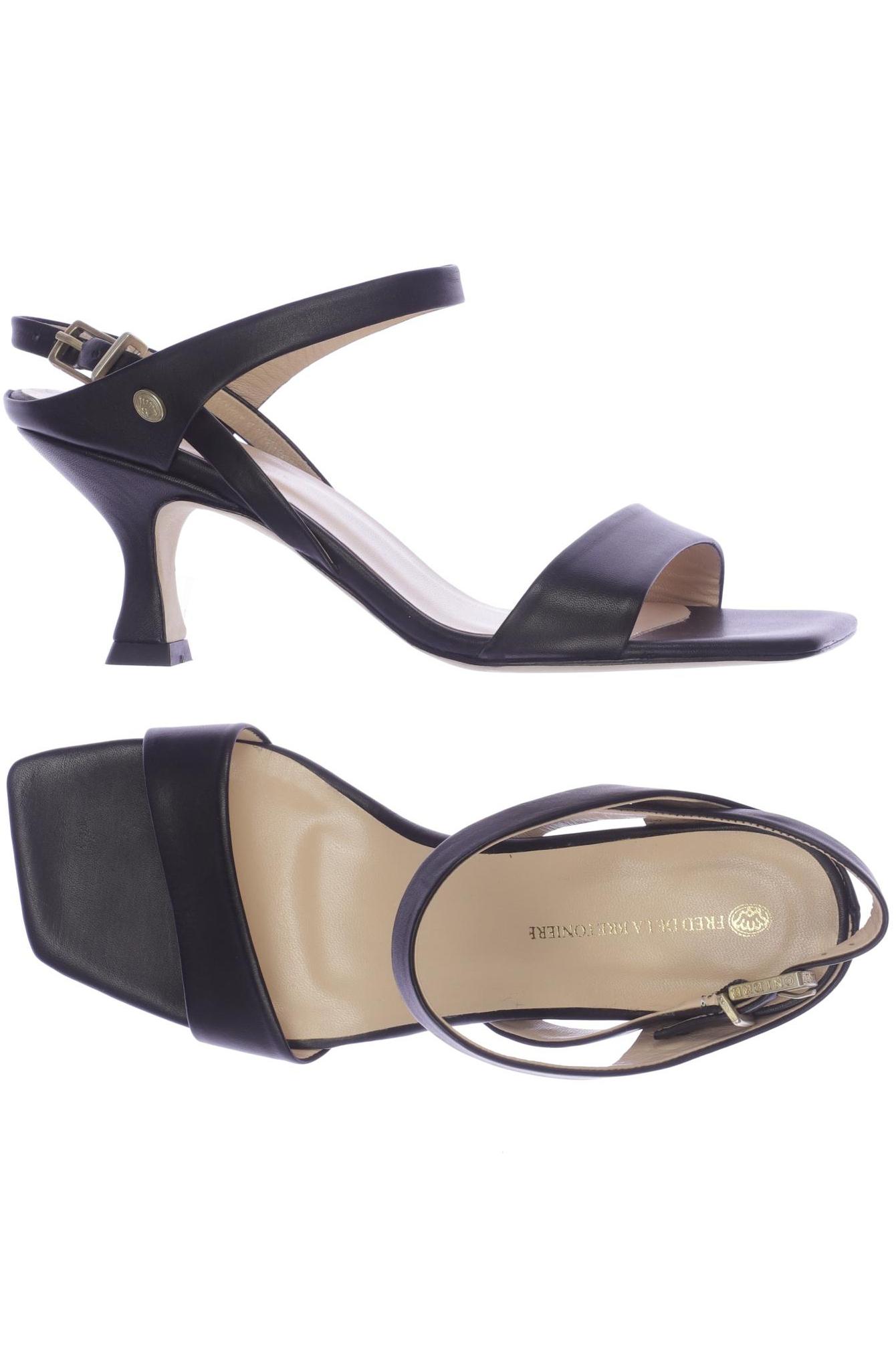 

Fred DE LA Bretoniere Damen Sandale, schwarz, Gr. 37
