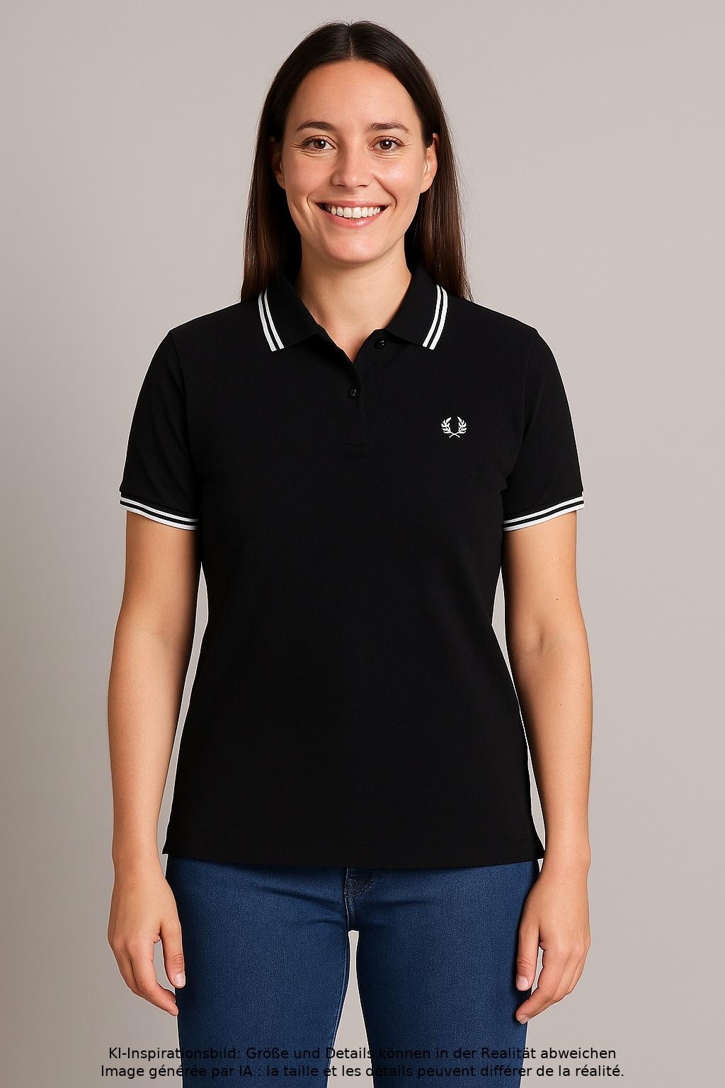 

Fred Perry Damen Poloshirt, schwarz, Gr. 40