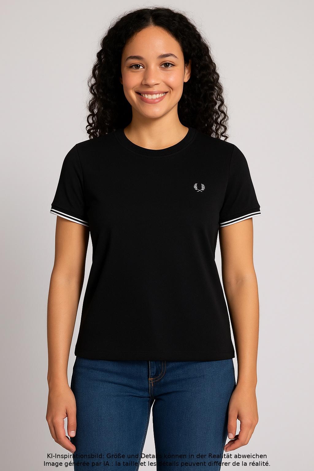 

Fred Perry Damen T-Shirt, marineblau, Gr. 40