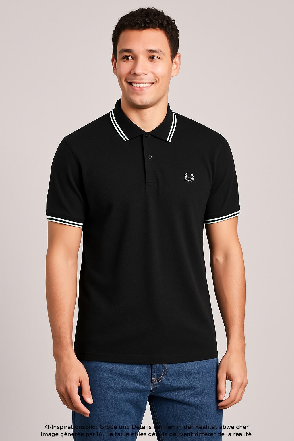 

Fred Perry Herren Poloshirt, schwarz, Gr. 48