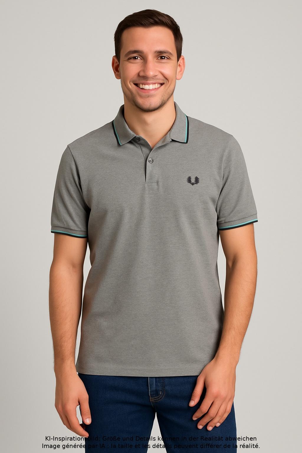 

Fred Perry Herren Poloshirt, grau, Gr. 52