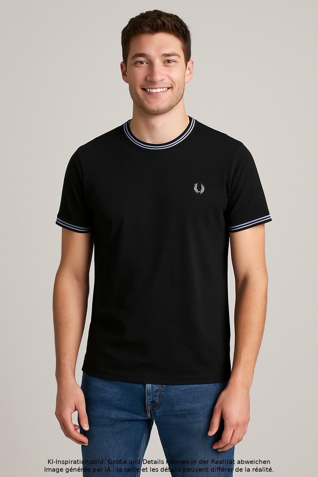 Thumbnail - Fred Perry Herren T-Shirt, marineblau, Gr. 46