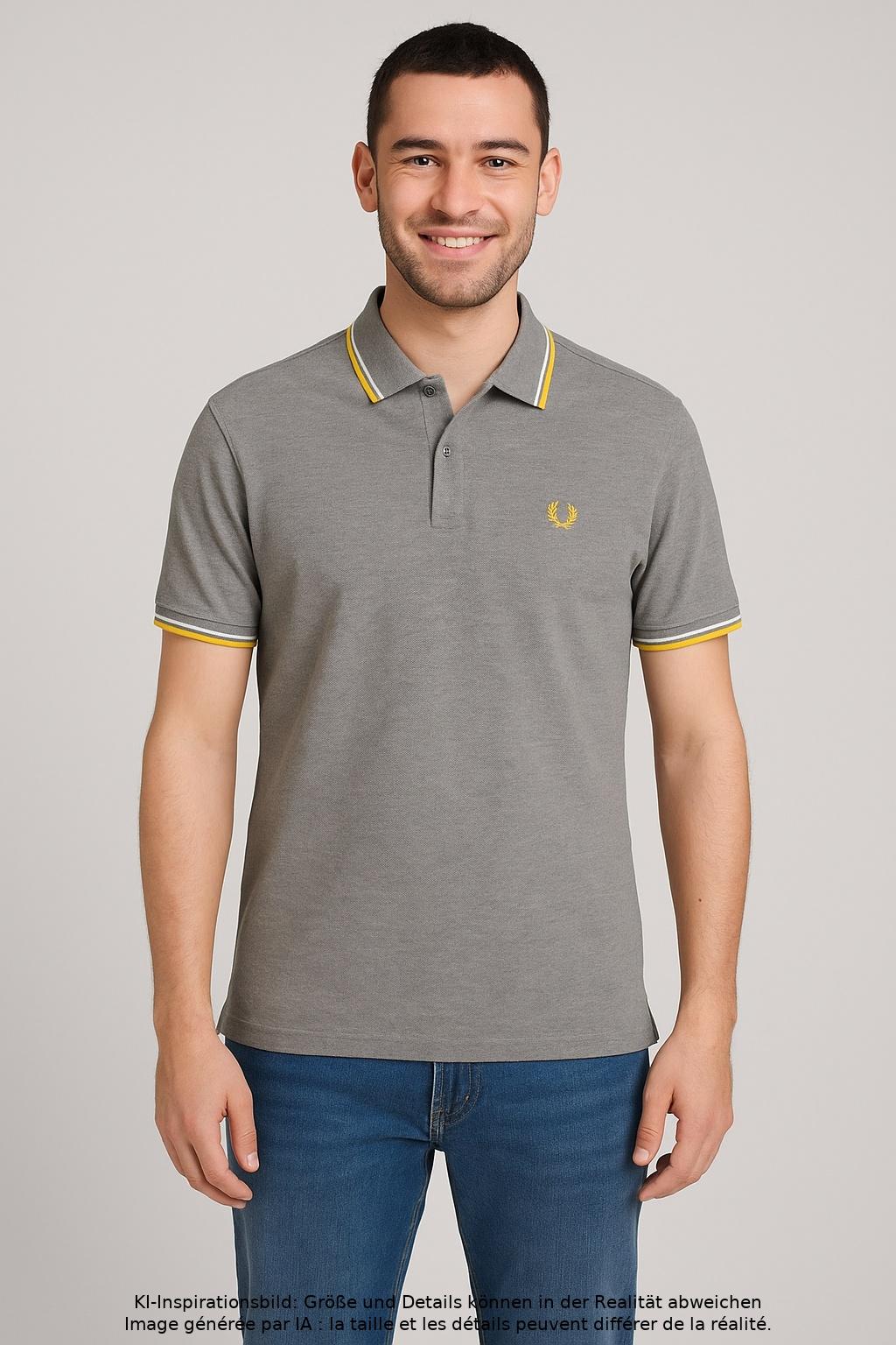 

Fred Perry Herren Poloshirt, grau, Gr. 48