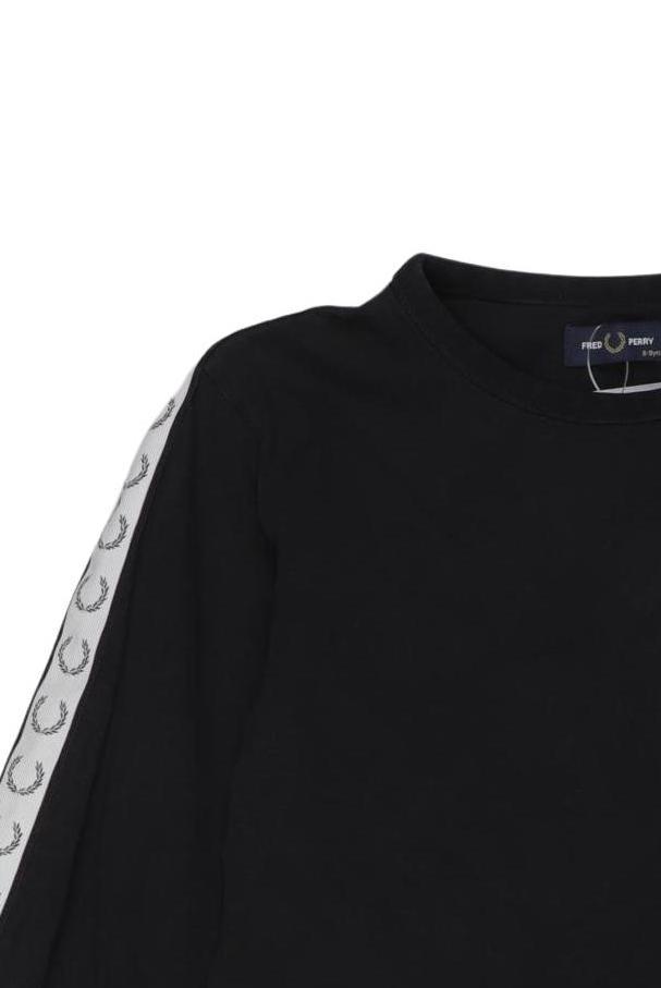 Thumbnail - Fred Perry Jungen Langarmshirt, schwarz, Gr. 128