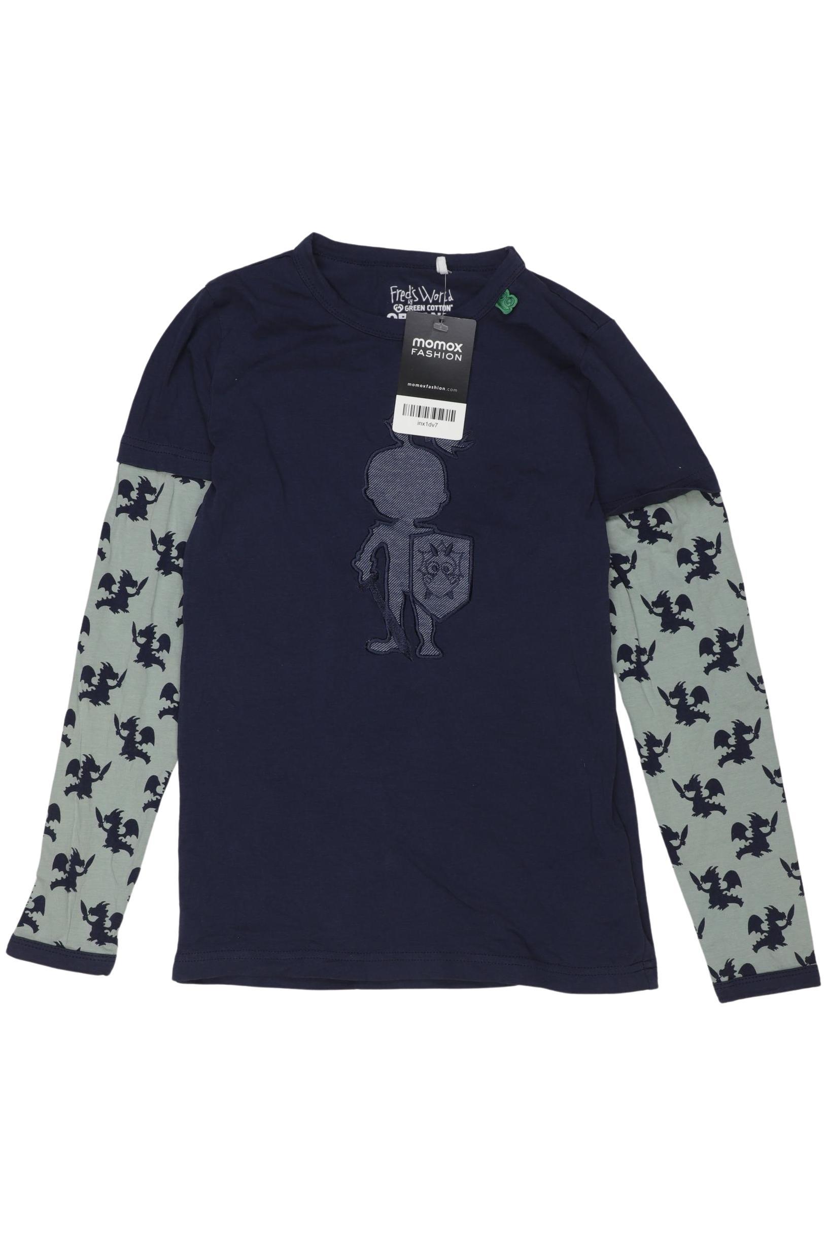 

Freds World by Green Cotton Jungen Langarmshirt, marineblau, Gr. 134