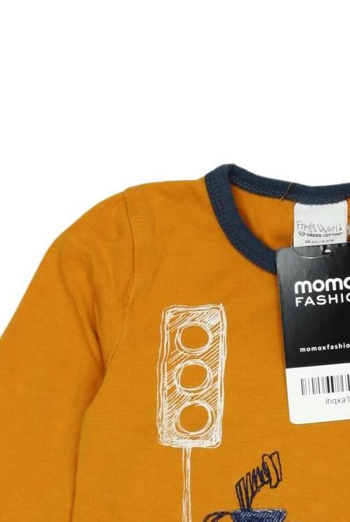 Thumbnail - Freds World by Green Cotton Jungen Langarmshirt, orange, Gr. 68