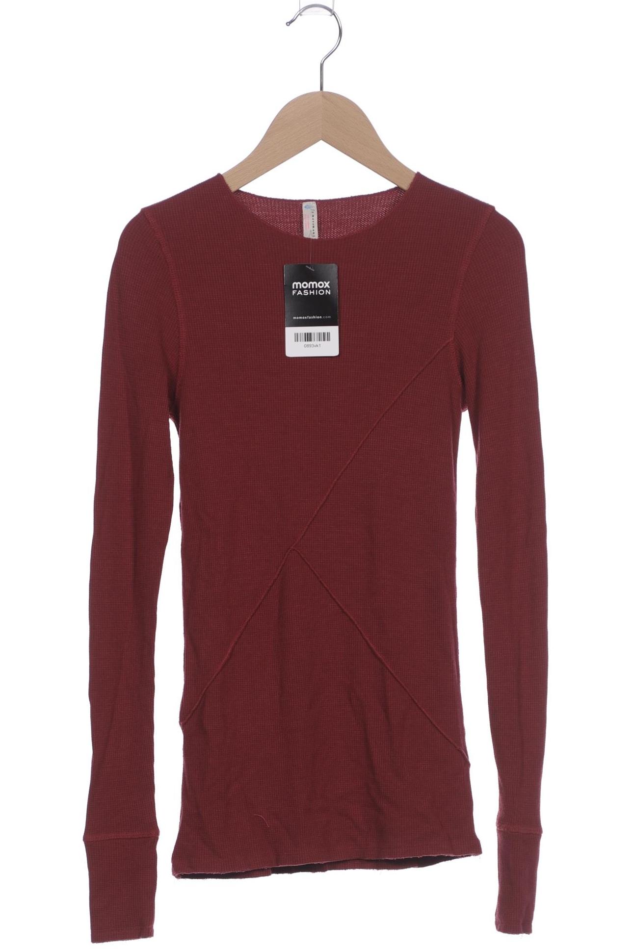 

Free People Damen Langarmshirt, bordeaux, Gr. 34
