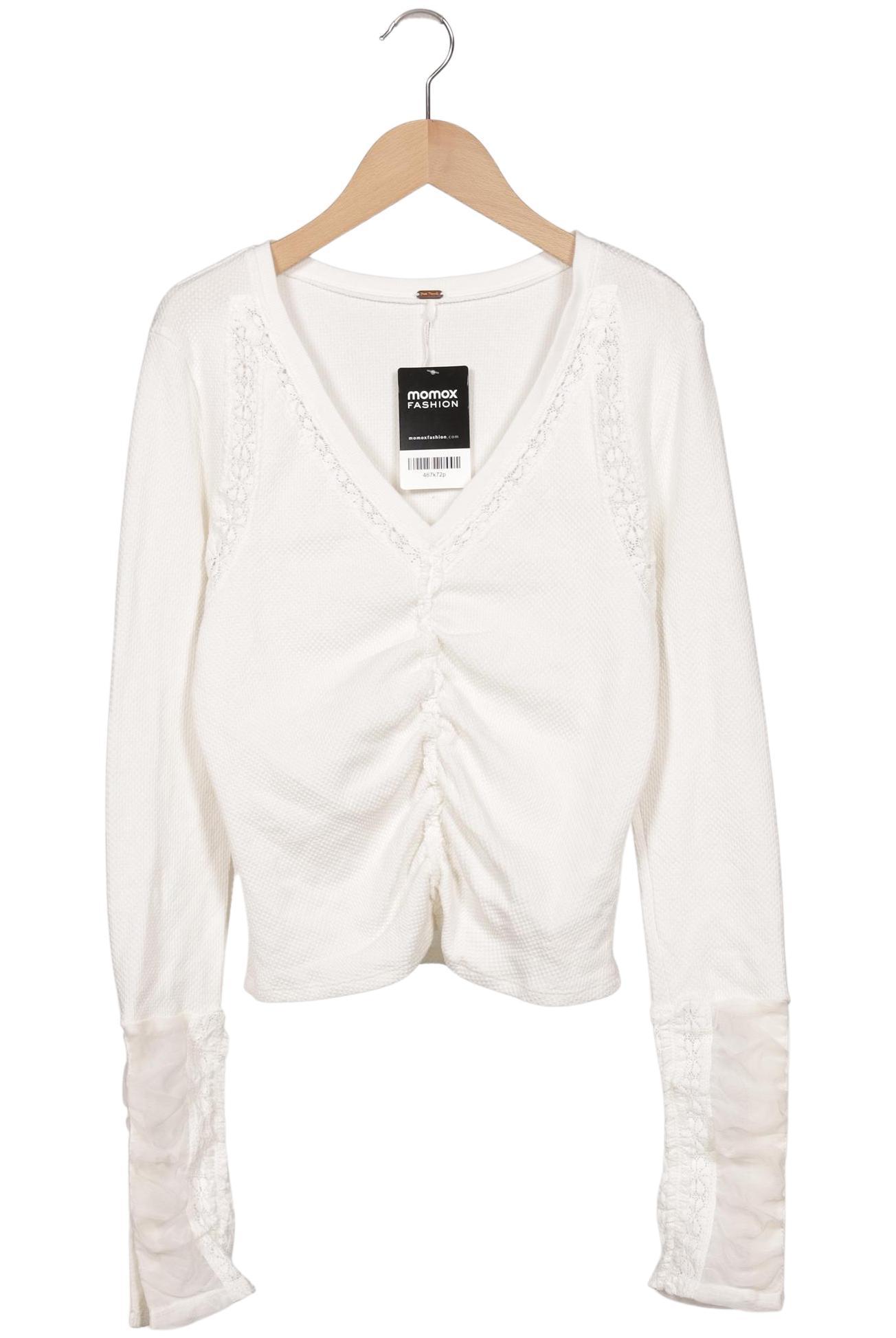

Free People Damen Langarmshirt, weiß, Gr. 36
