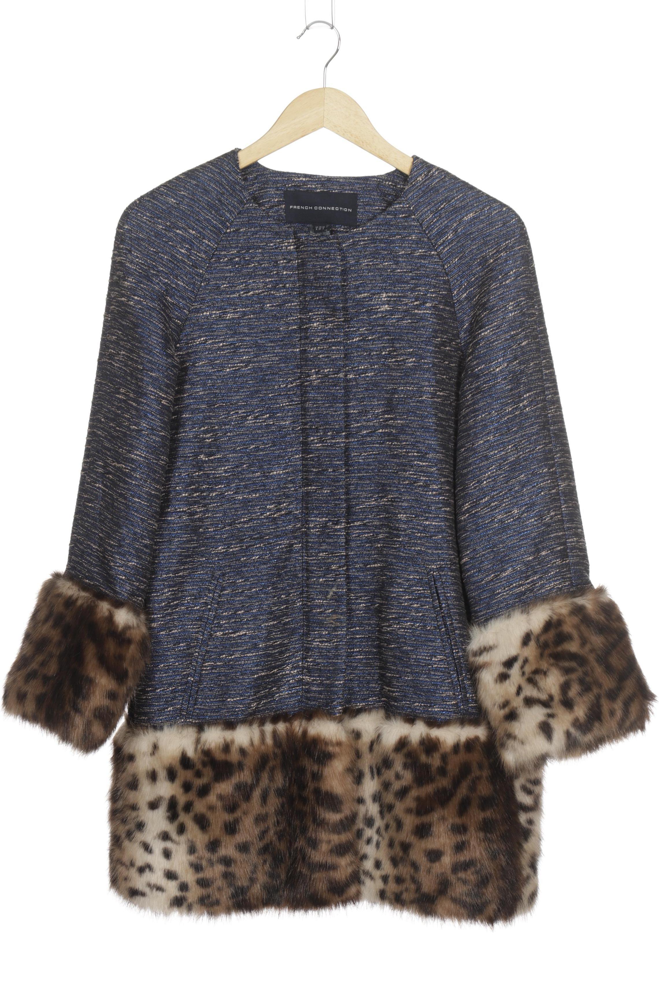 

French Connection Damen Mantel, blau, Gr. 6