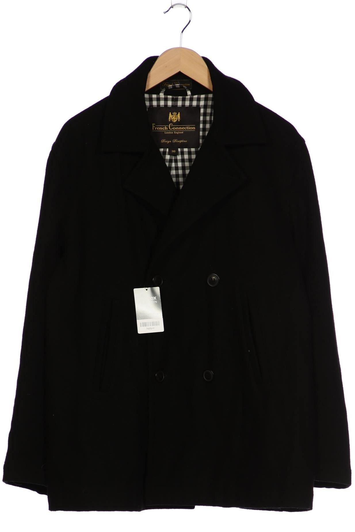 

French Connection Damen Mantel, schwarz, Gr. 38