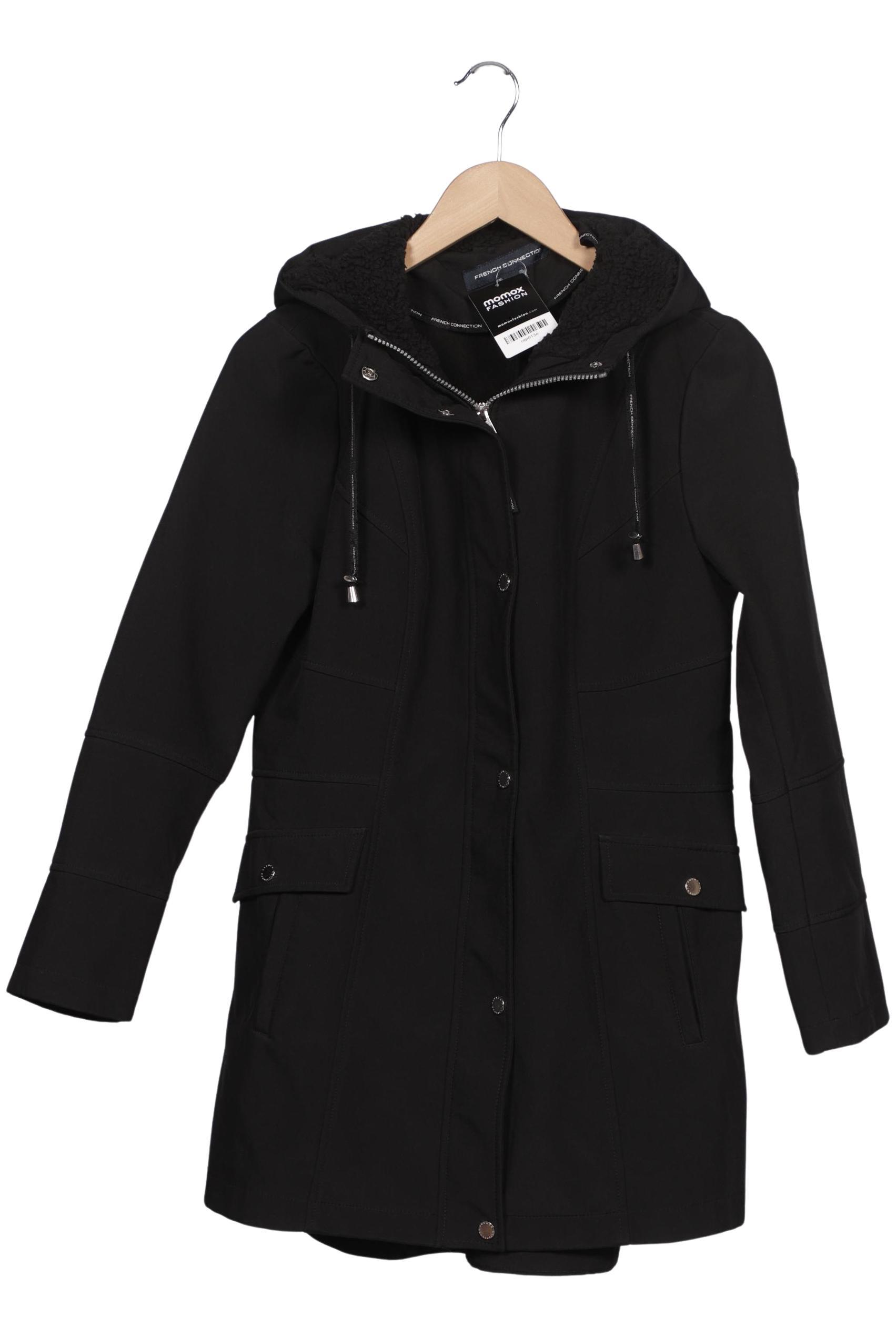 

French Connection Damen Mantel, schwarz, Gr. 38