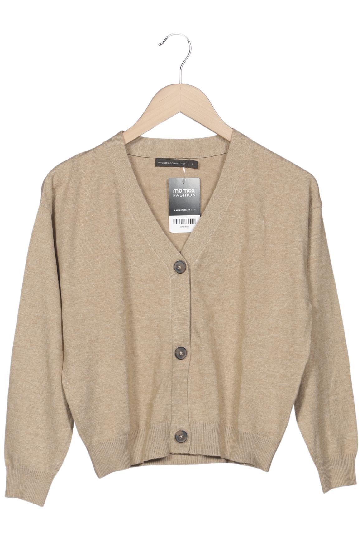 

French Connection Damen Strickjacke, beige, Gr. 42