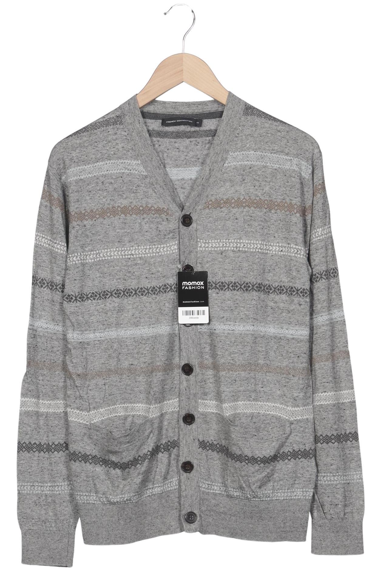 

French Connection Herren Strickjacke, grau, Gr. 48
