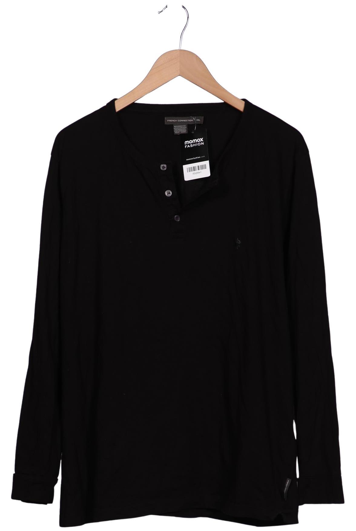

French Connection Herren Langarmshirt, schwarz, Gr. 60