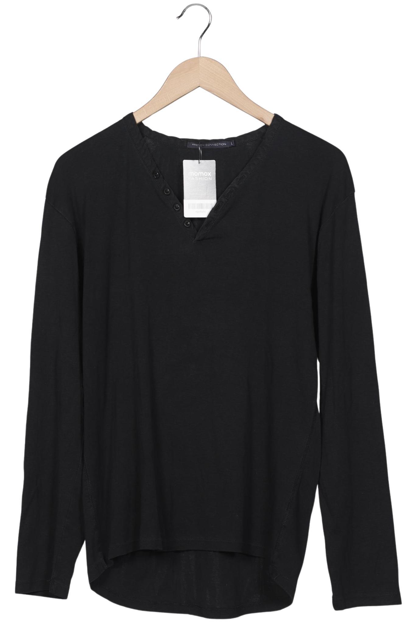 Thumbnail - French Connection Herren Langarmshirt, schwarz, Gr. 52