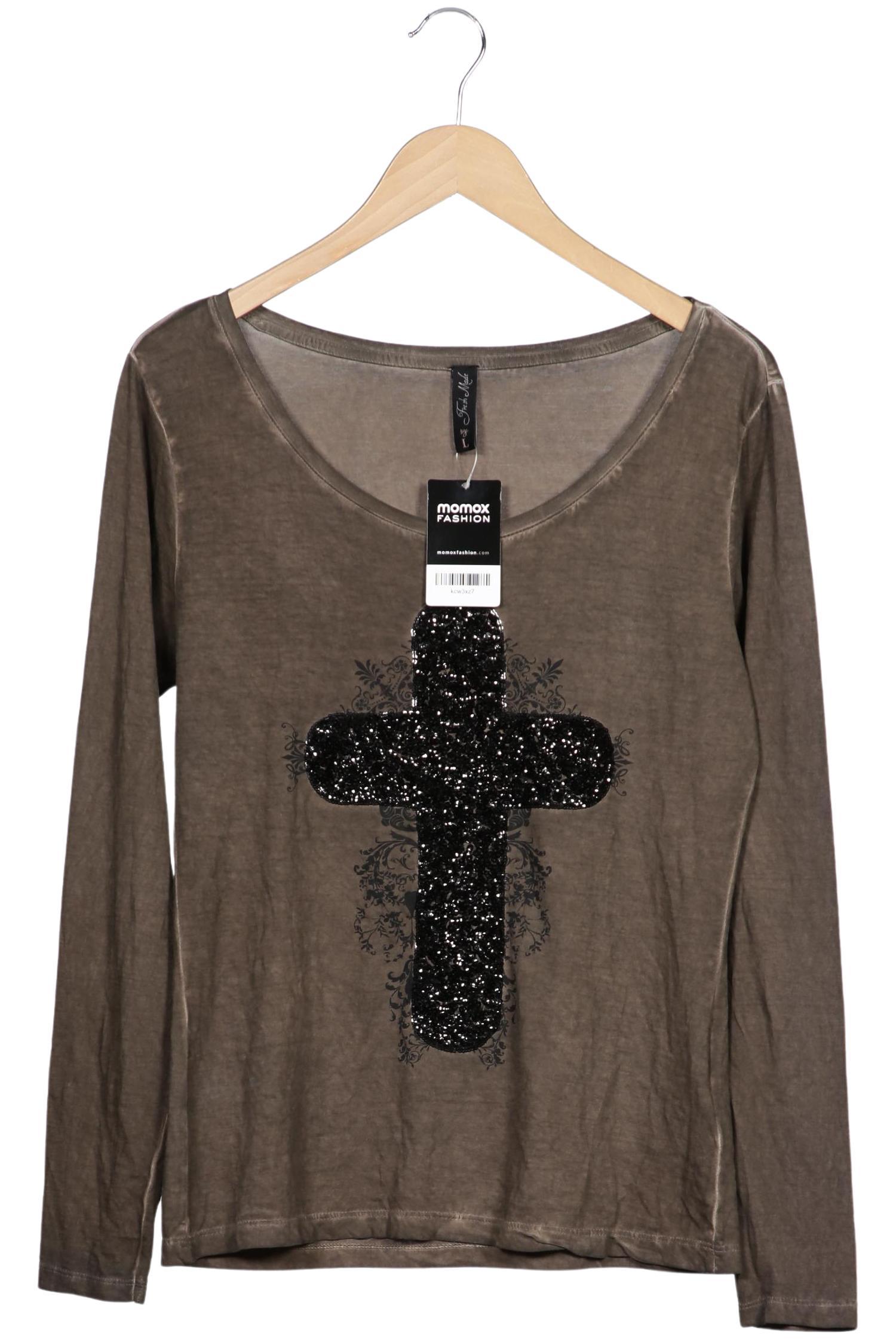 

Fresh Made Damen Langarmshirt, braun, Gr. 42