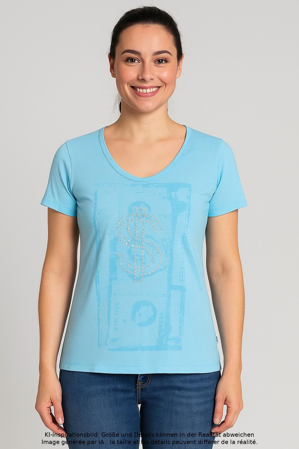 

Friedafreddies Damen T-Shirt, hellblau, Gr. 40