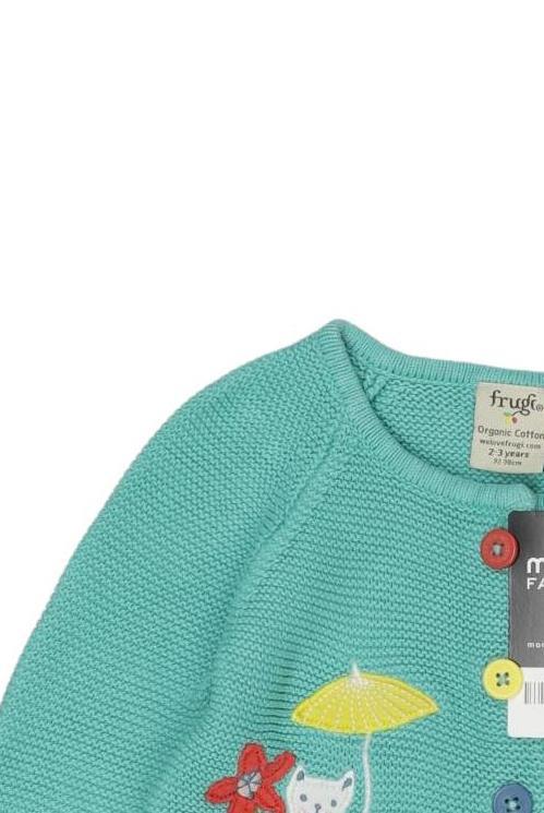 Thumbnail - Frugi Mädchen Strickjacke, türkis, Gr. 92