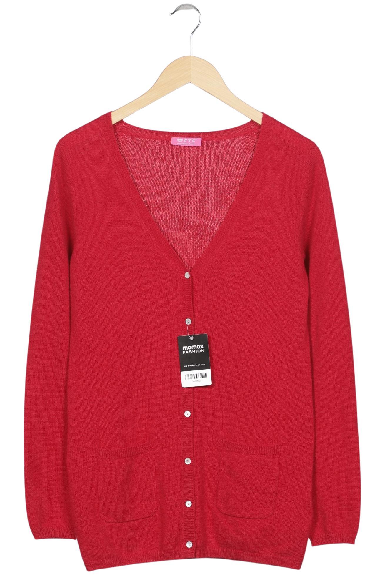 

FTC Cashmere Damen Strickjacke, rot, Gr. 36