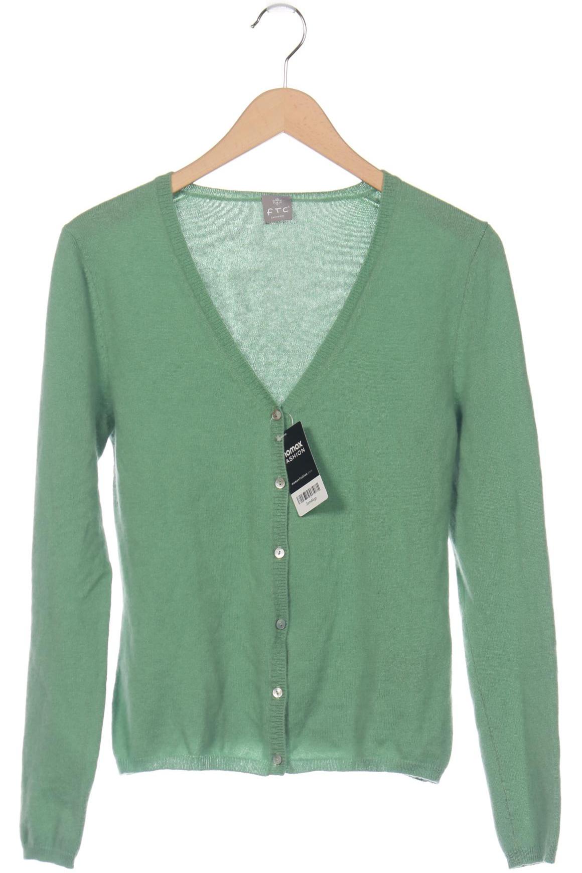 

FTC Cashmere Damen Strickjacke, grün, Gr. 42