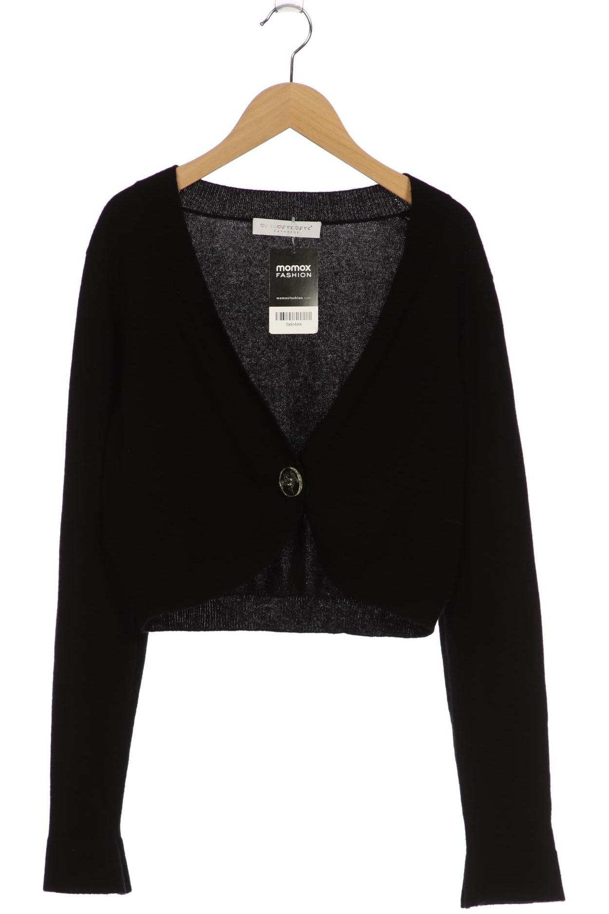 

FTC Cashmere Damen Strickjacke, schwarz, Gr. 38