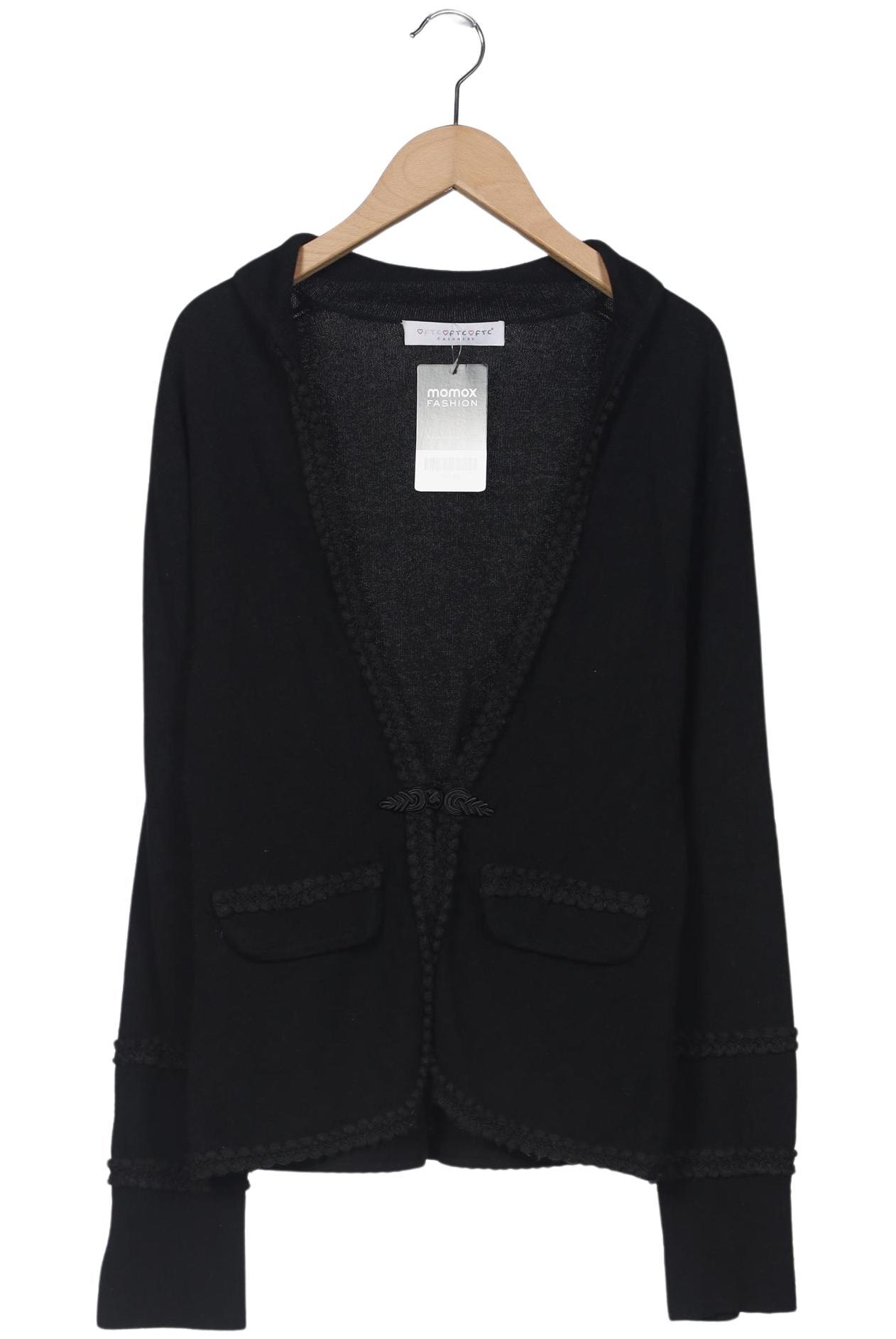 

FTC Cashmere Damen Strickjacke, schwarz, Gr. 36