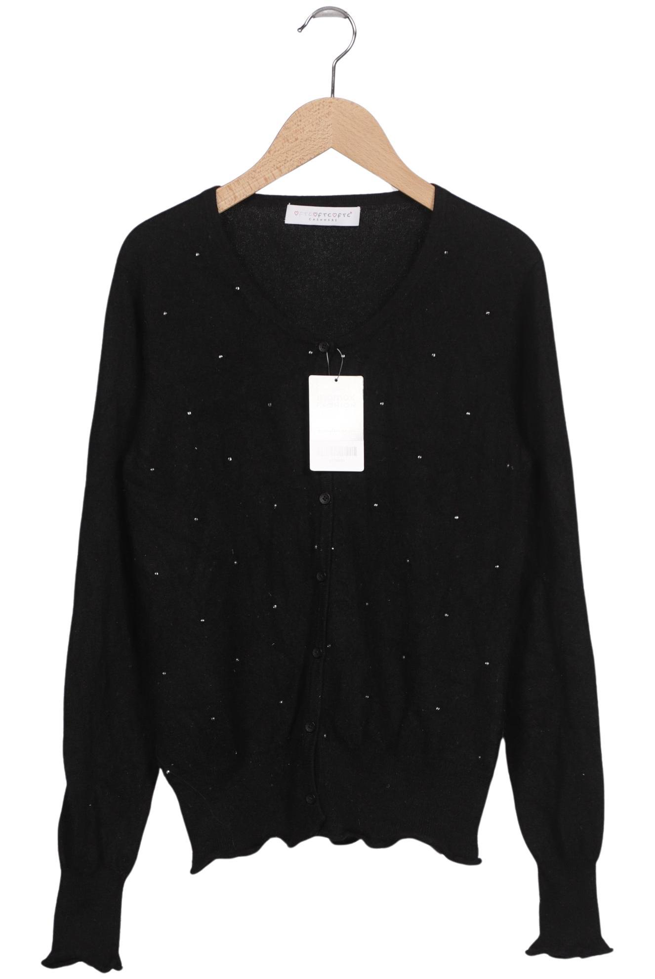 

FTC Cashmere Damen Strickjacke, schwarz, Gr. 42