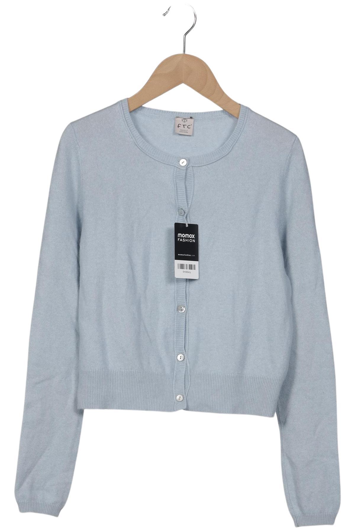 

FTC Cashmere Damen Strickjacke, hellblau, Gr. 36