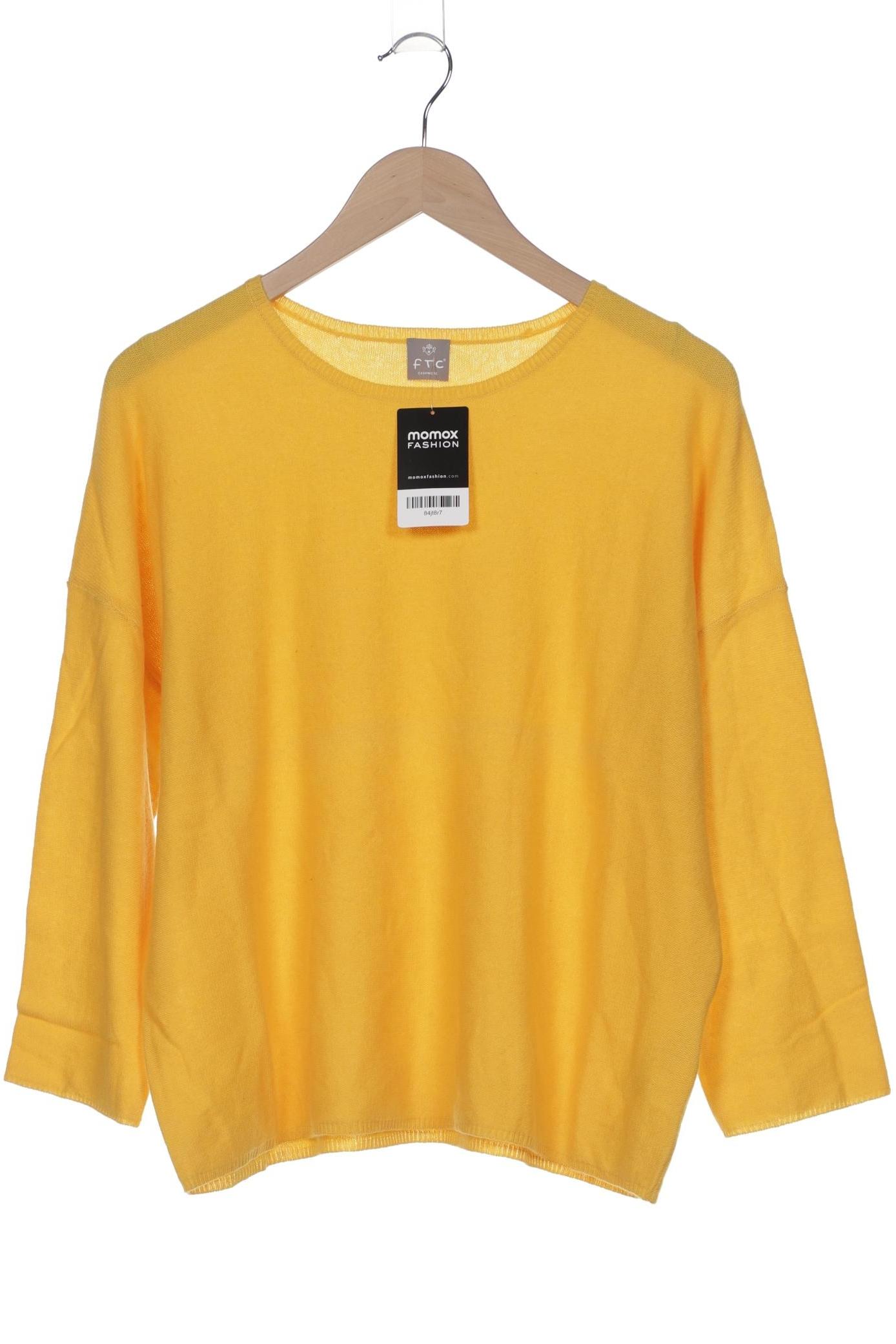 

FTC Cashmere Damen Pullover, gelb, Gr. 42