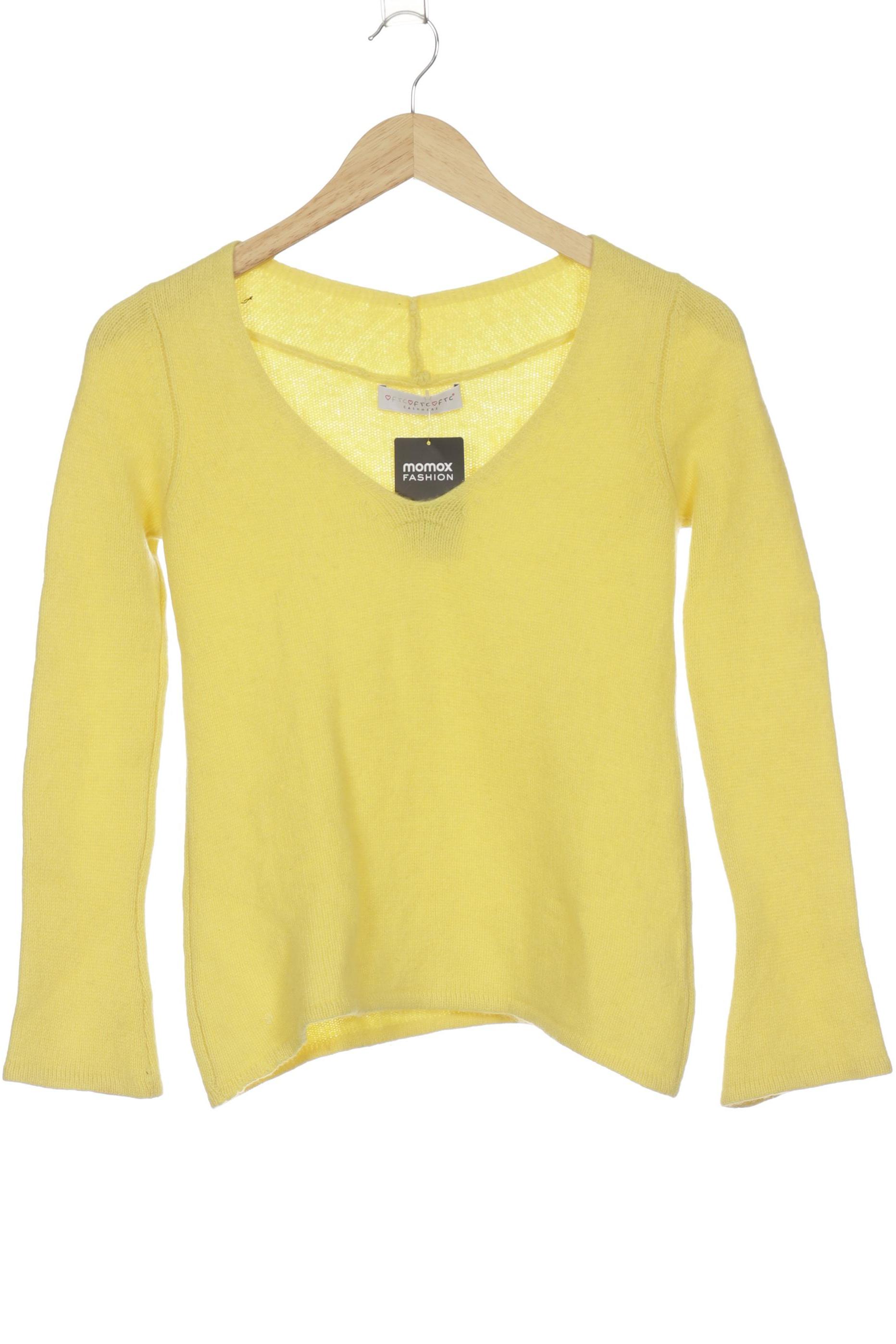 

FTC Cashmere Damen Pullover, gelb, Gr. 36