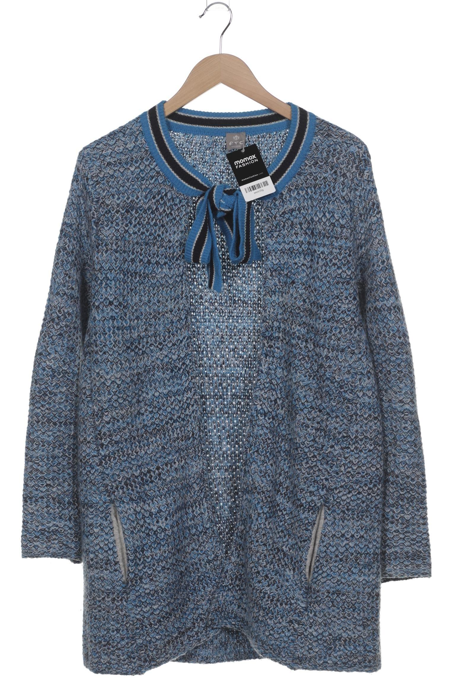 

FTC Cashmere Damen Strickjacke, blau, Gr. 36