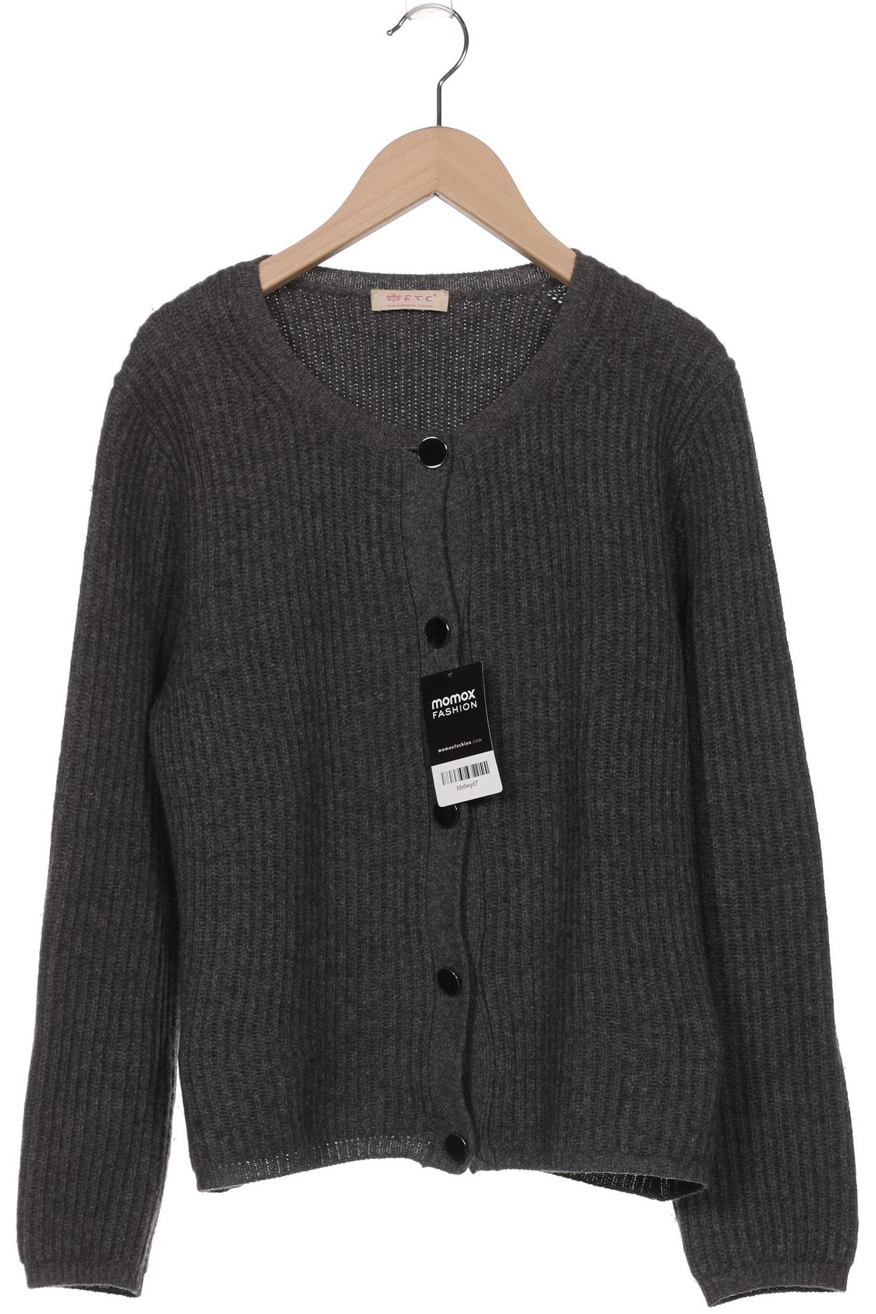 

FTC Cashmere Damen Strickjacke, grau, Gr. 42