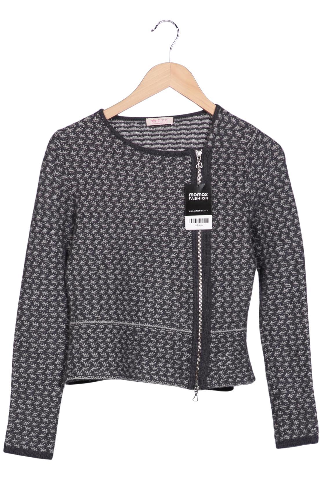 

FTC Cashmere Damen Strickjacke, grau, Gr. 36