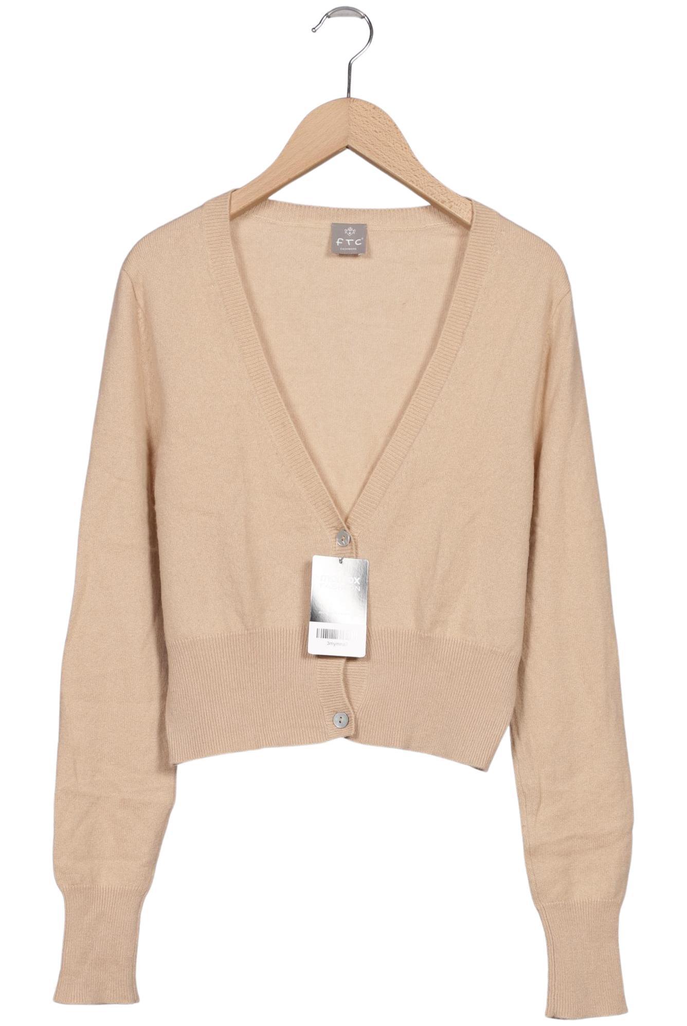 

FTC Cashmere Damen Strickjacke, beige, Gr. 34