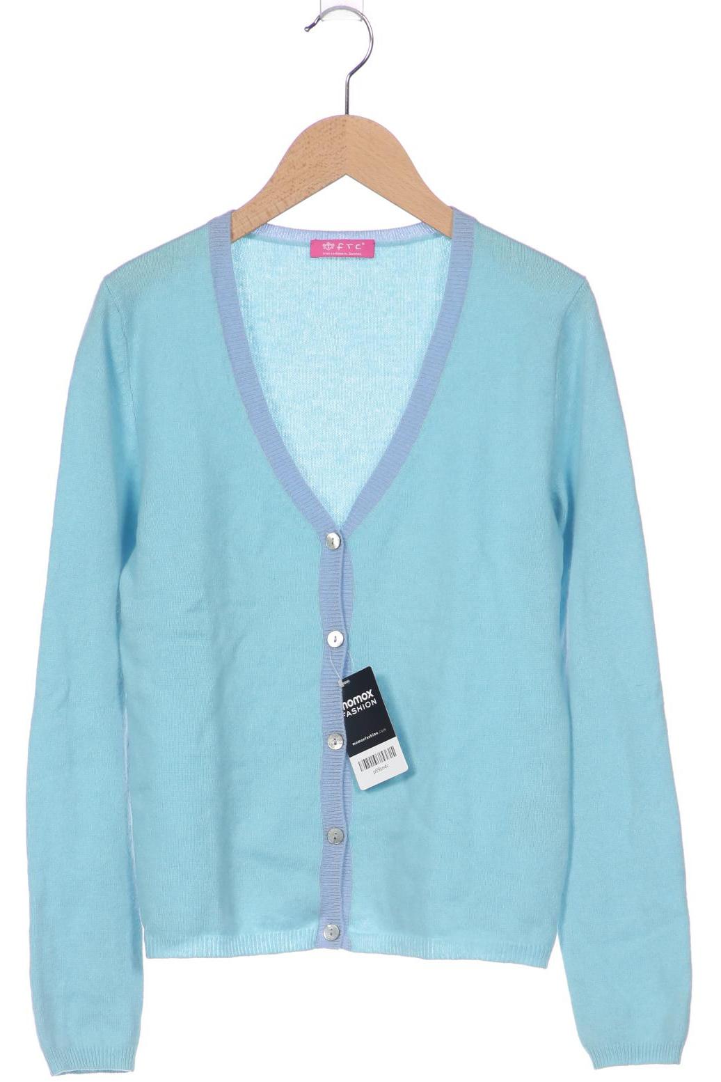 

FTC Cashmere Damen Strickjacke, blau, Gr. 38