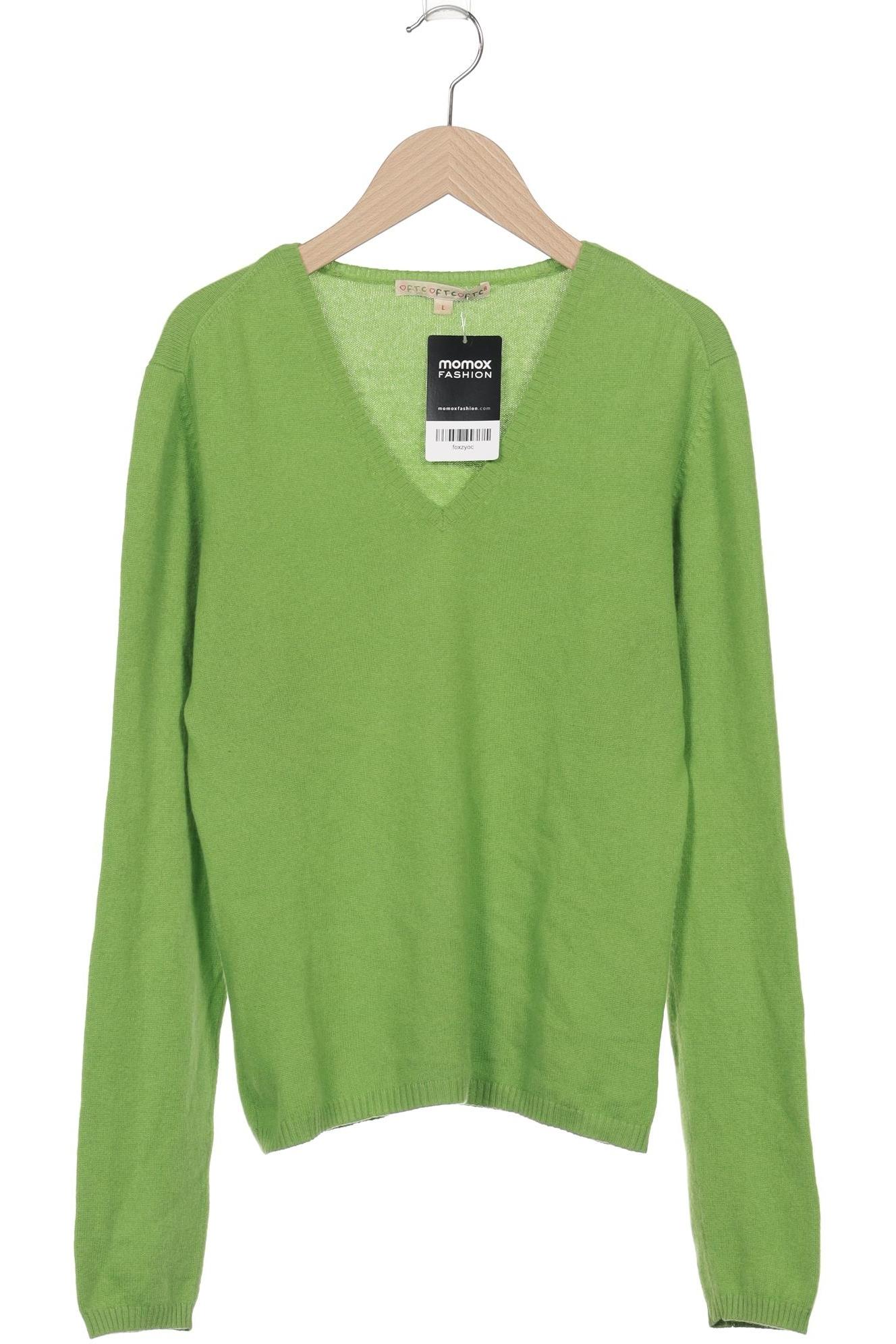 

FTC Cashmere Damen Pullover, grün, Gr. 42