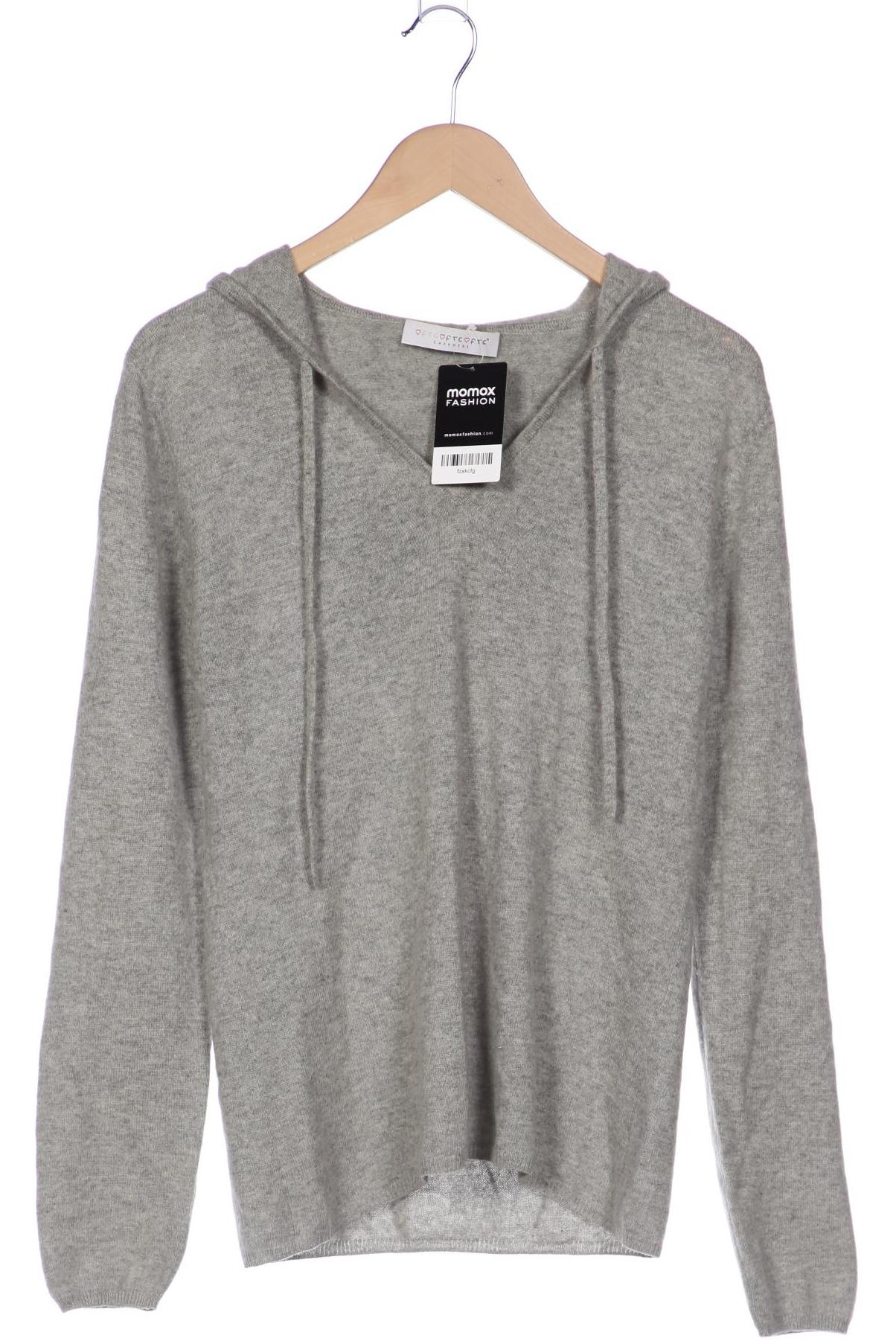 

FTC Cashmere Damen Kapuzenpullover, grau, Gr. 42