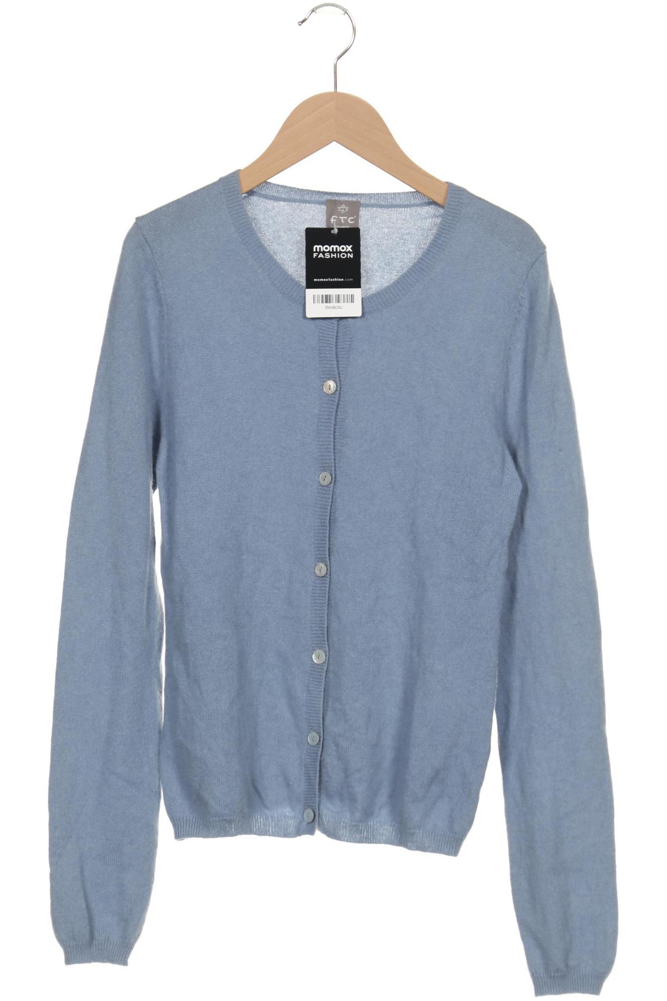 

FTC Cashmere Damen Strickjacke, blau, Gr. 38