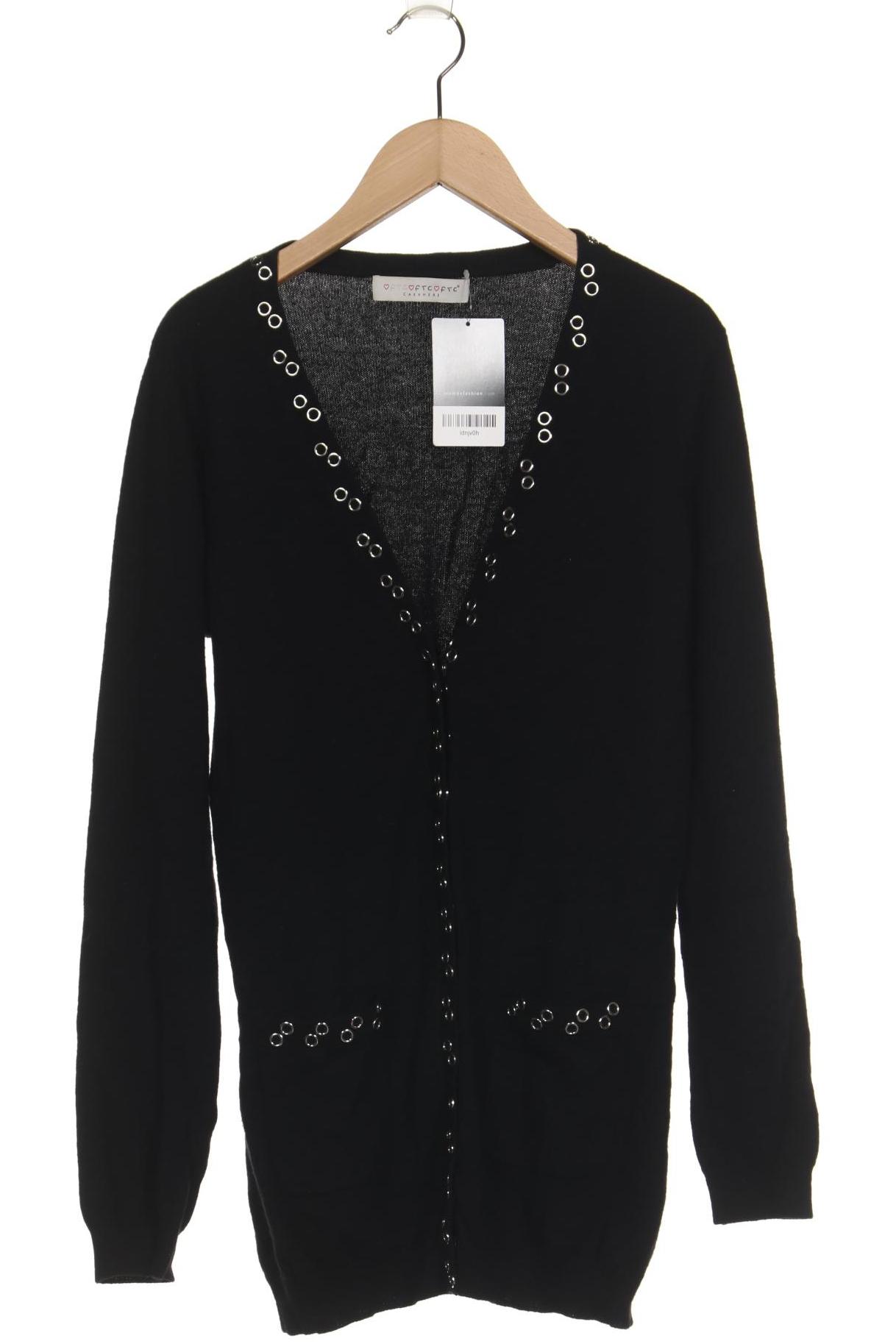 

FTC Cashmere Damen Strickjacke, schwarz, Gr. 36