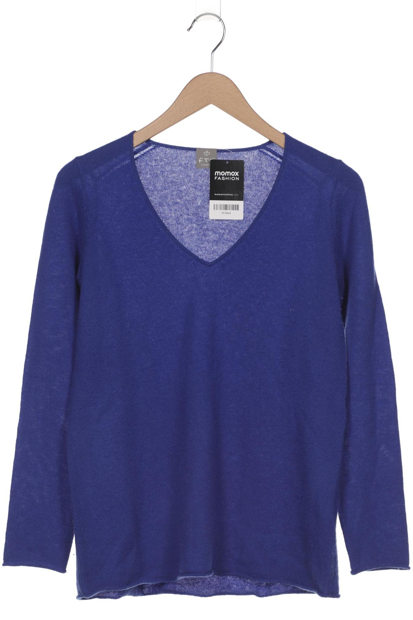 

FTC Cashmere Damen Pullover, blau, Gr. 34