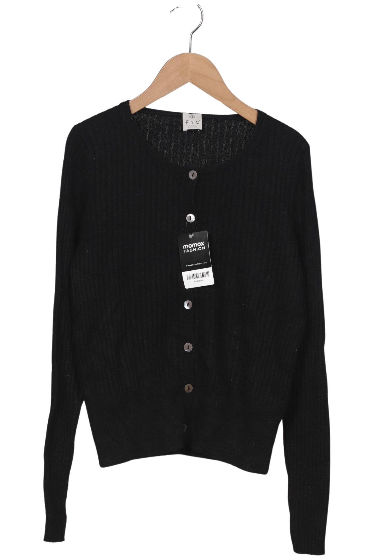 

FTC Cashmere Damen Strickjacke, schwarz, Gr. 36