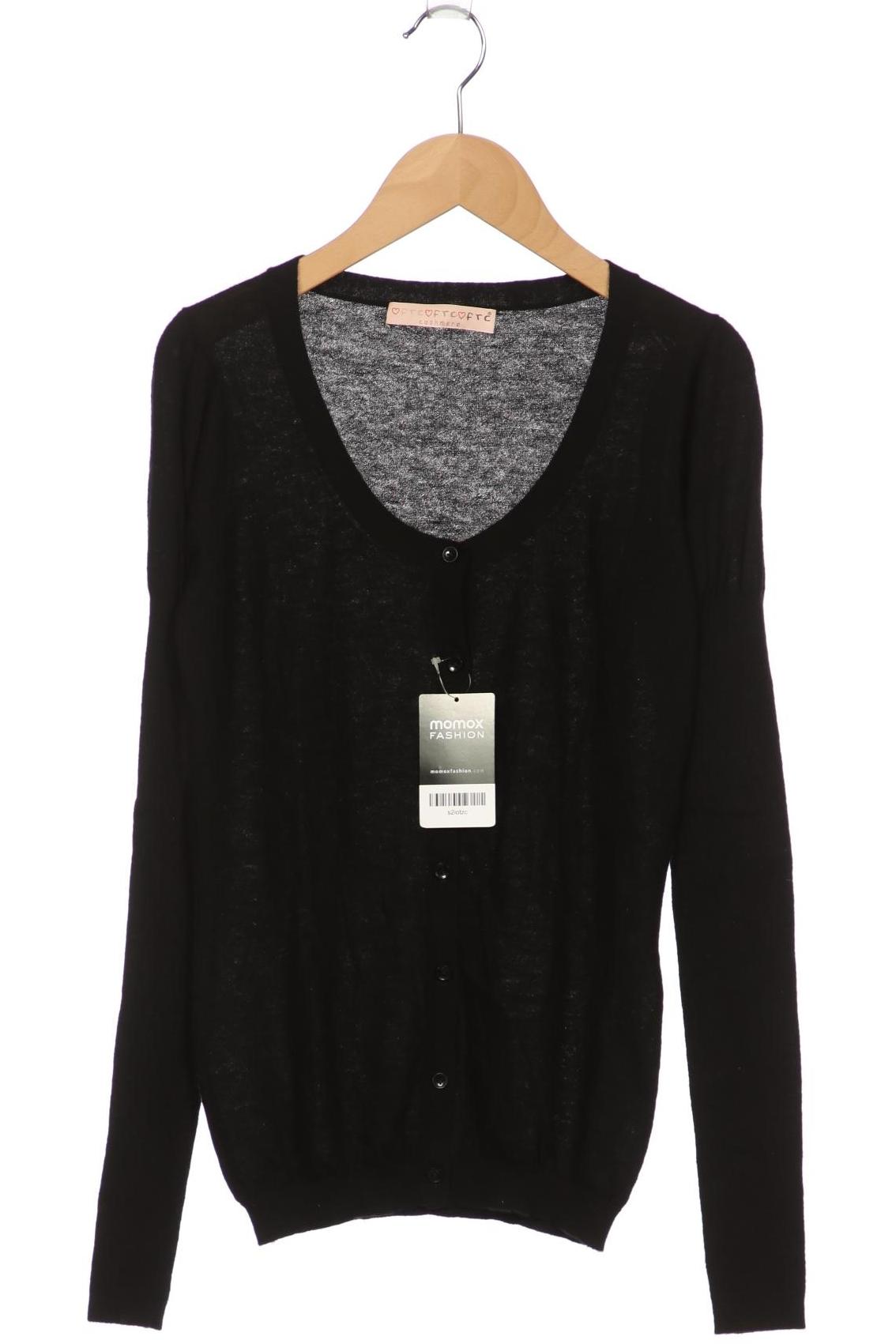 

FTC Cashmere Damen Strickjacke, schwarz, Gr. 36